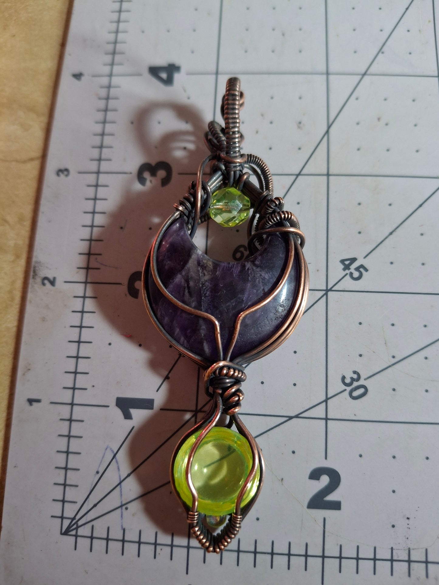 Amethyst and uranium glass