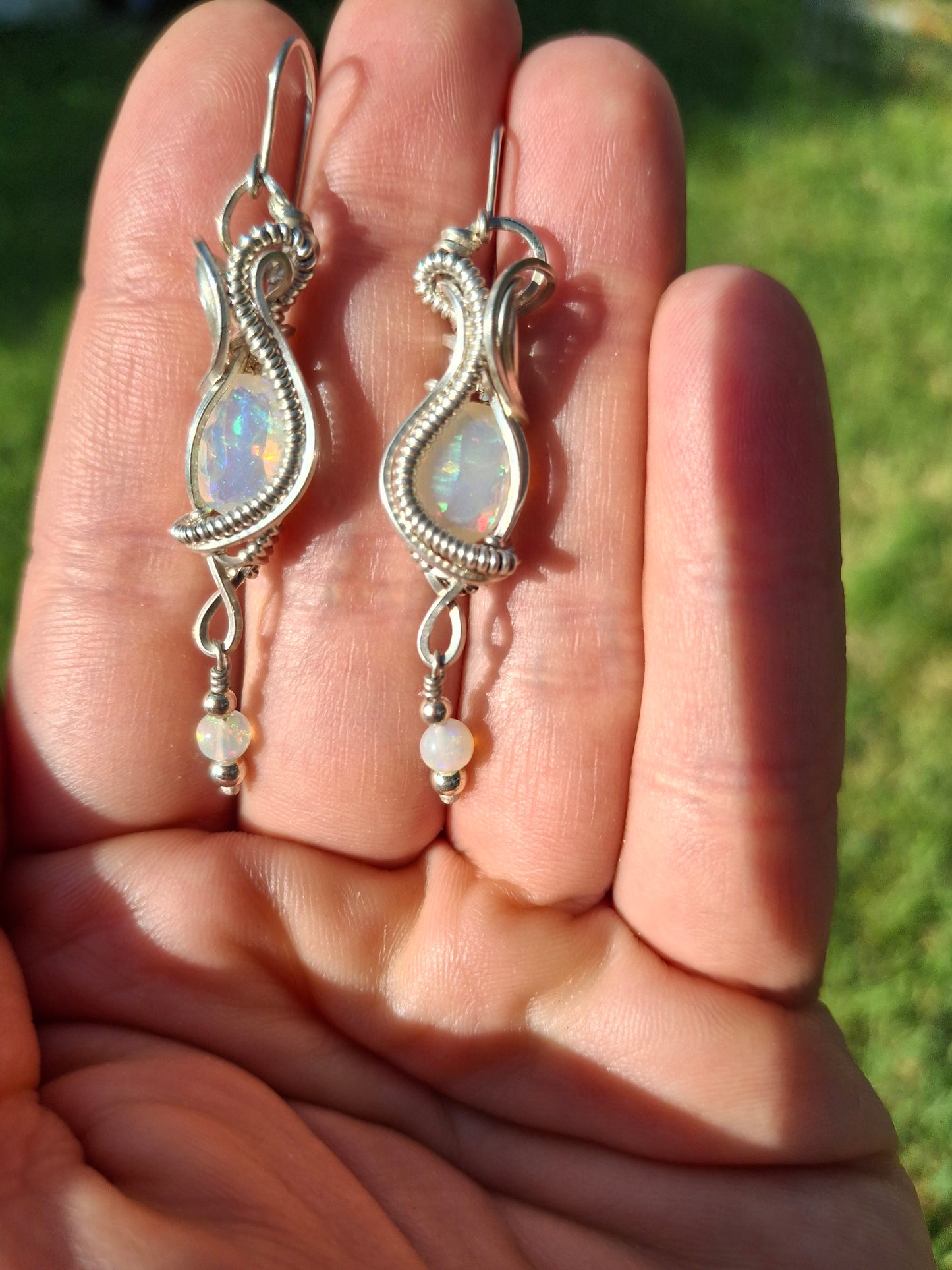 Opal earrings