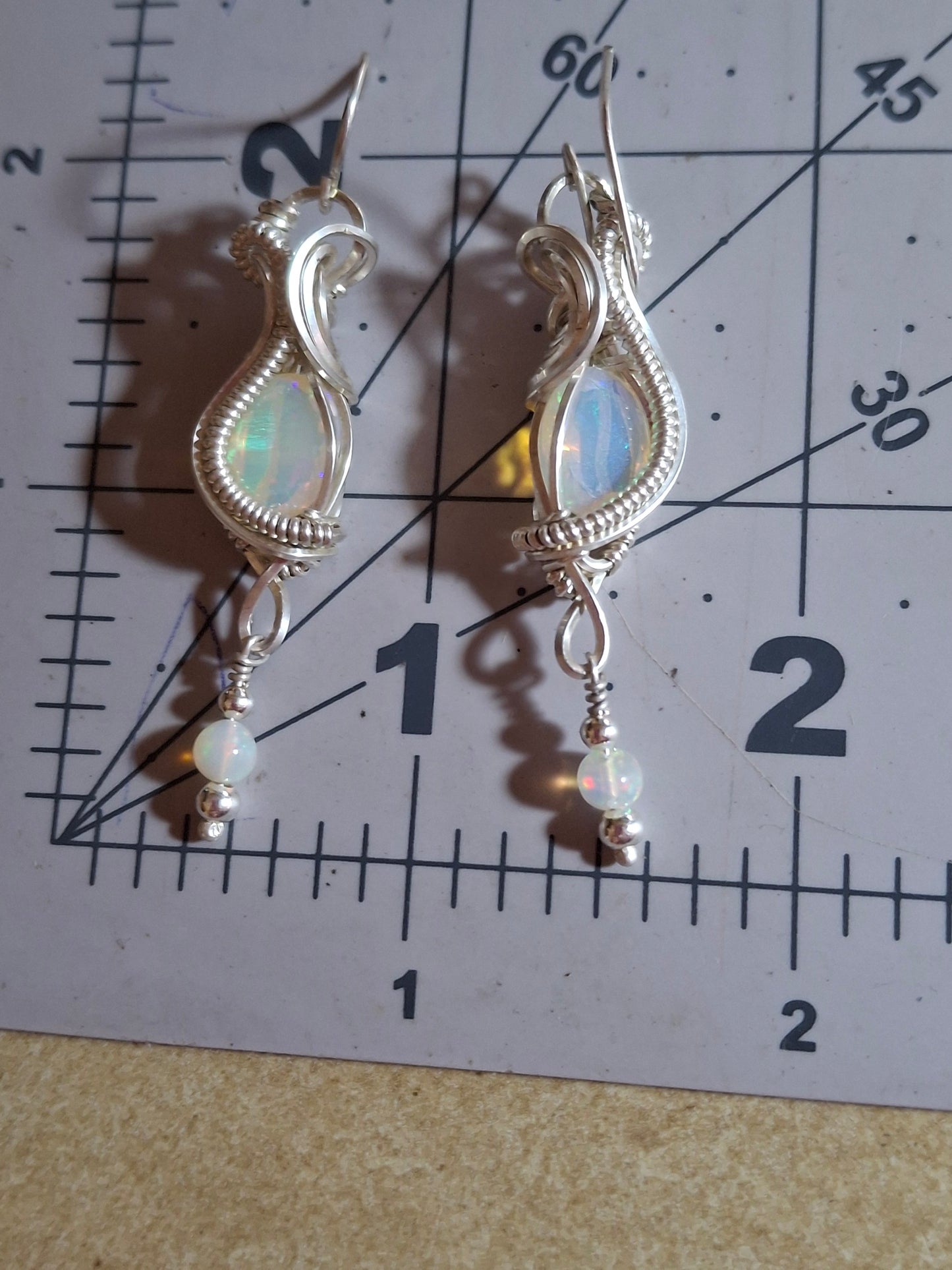 Opal earrings