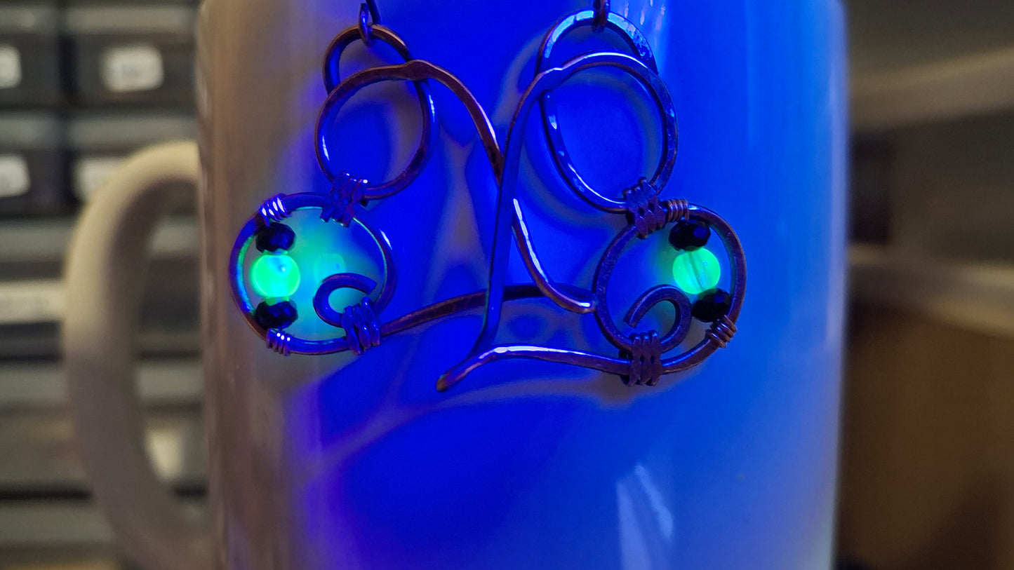 Uranium glass hearts
