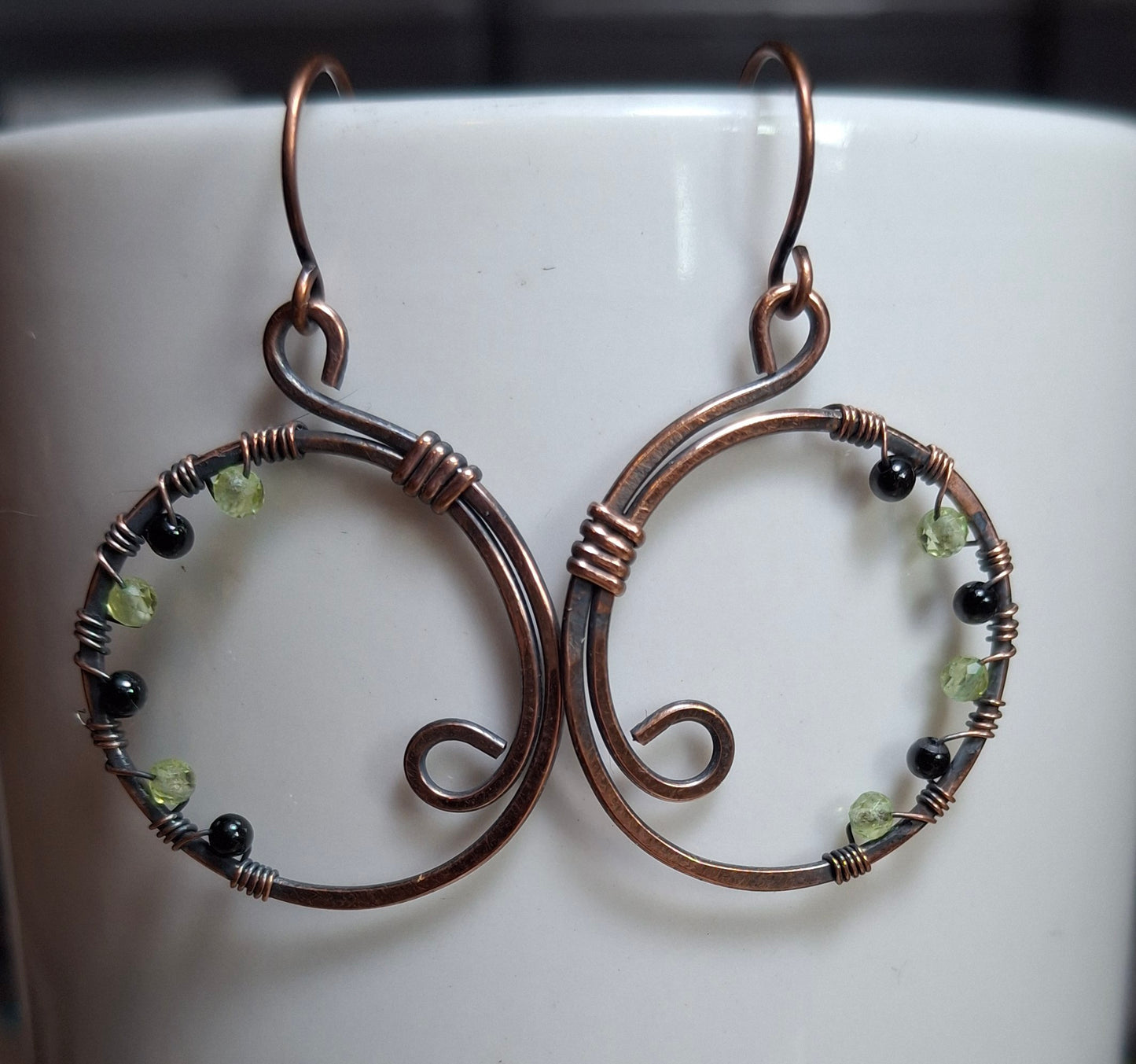 Peridot and black tourmaline