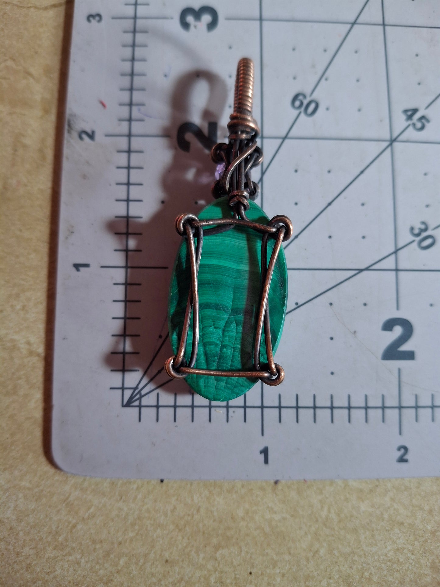Malachite and amethyst