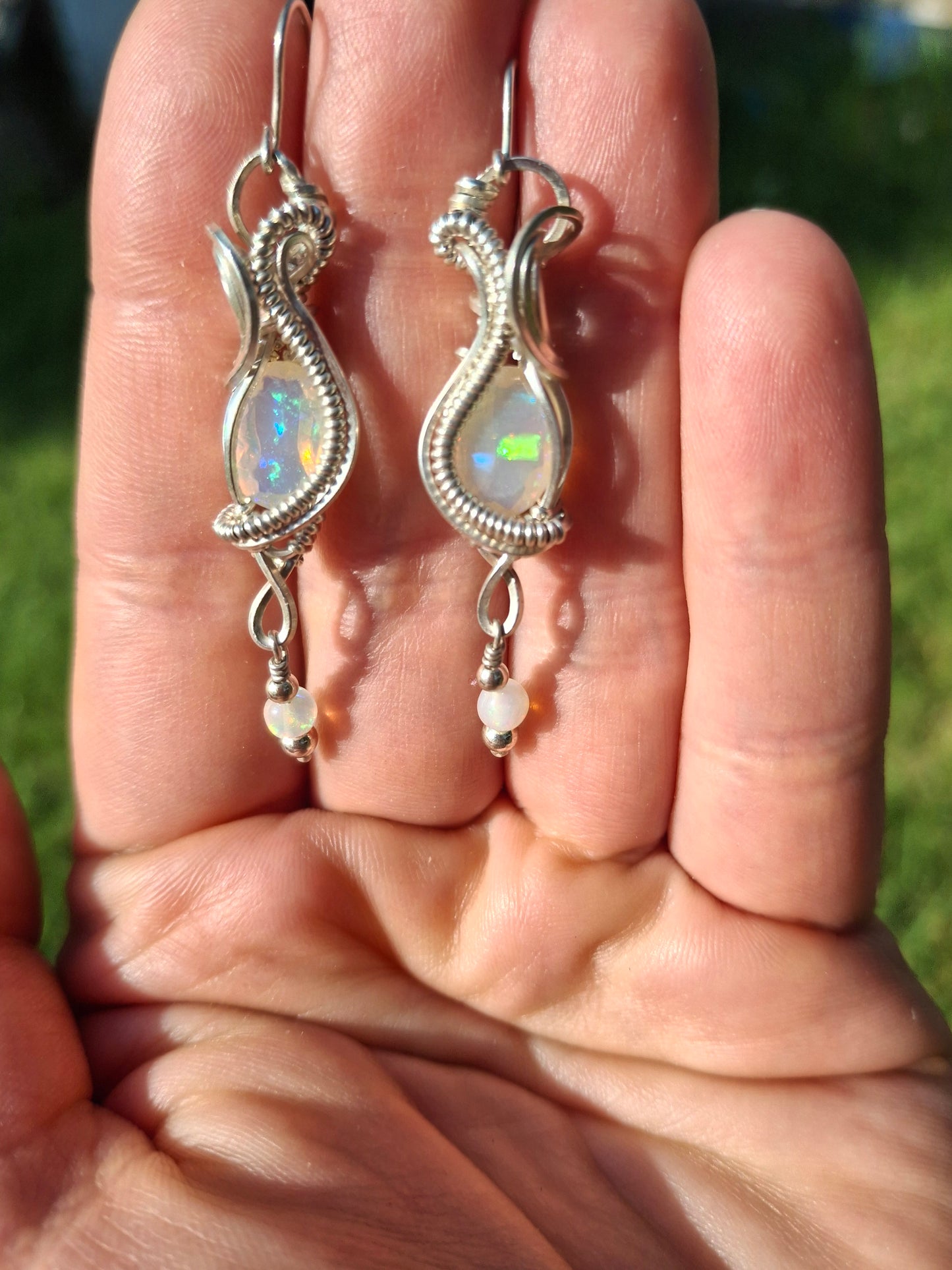 Opal earrings