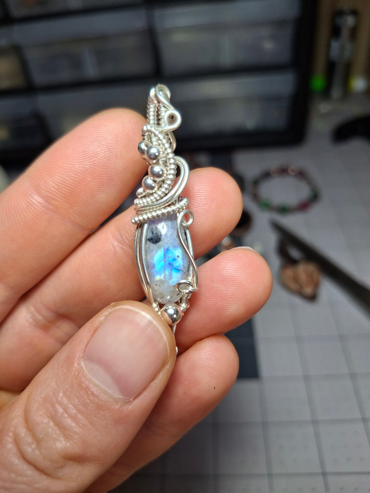 Moonstone and opal