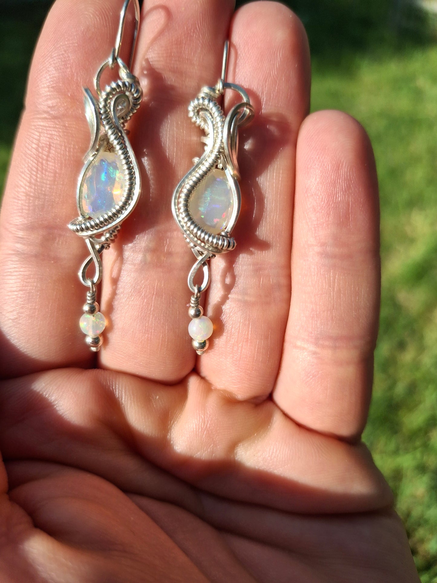 Opal earrings