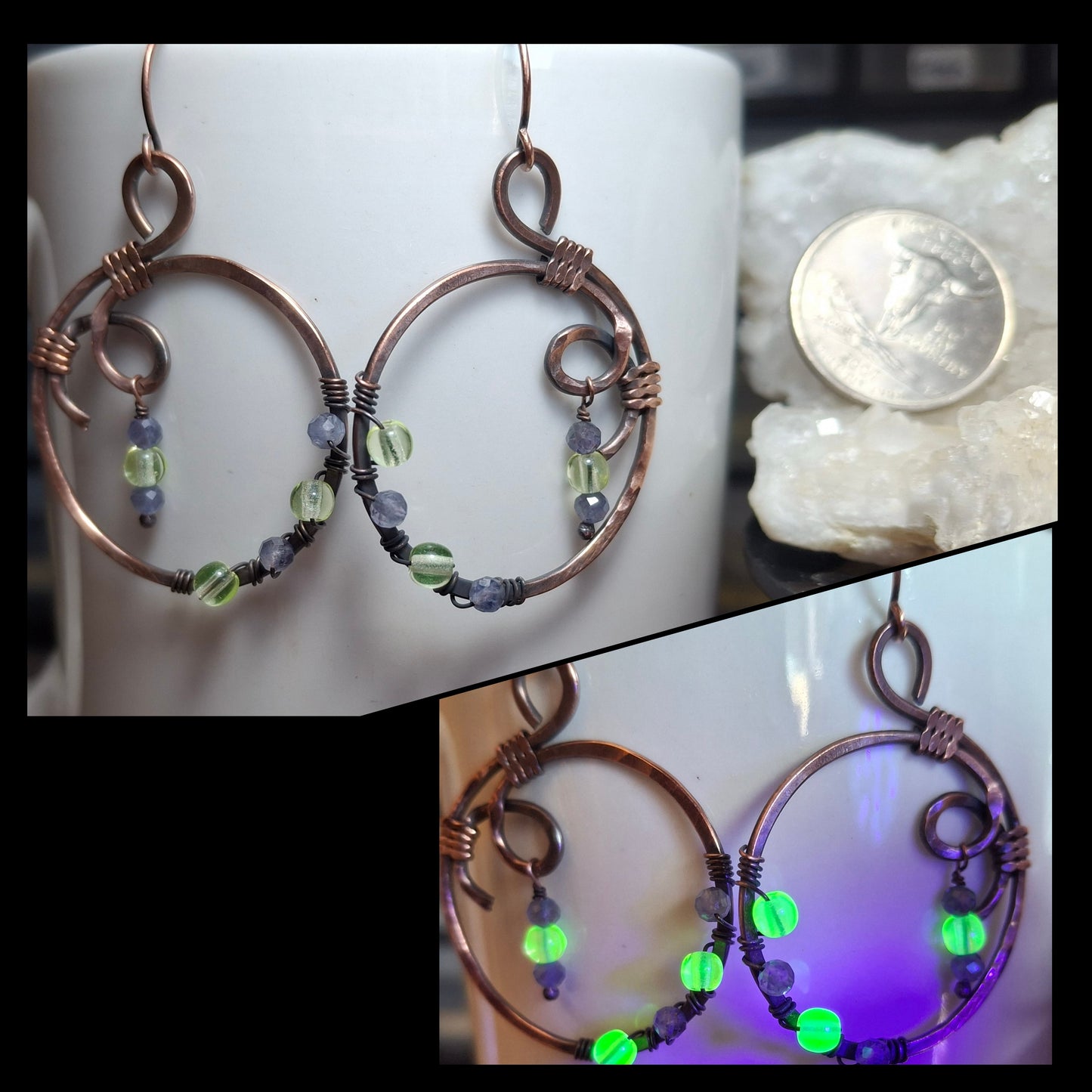 Iolite and uranium glass