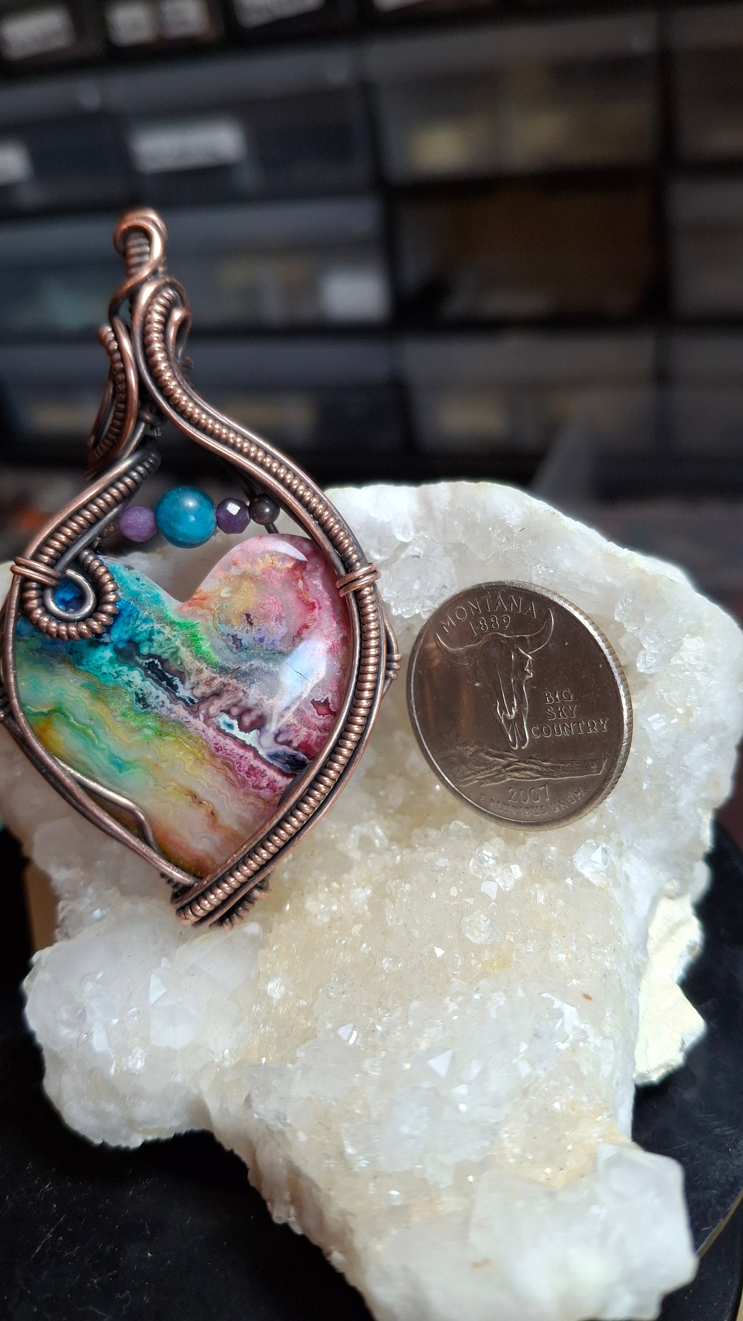 Dyed crazy lace agate