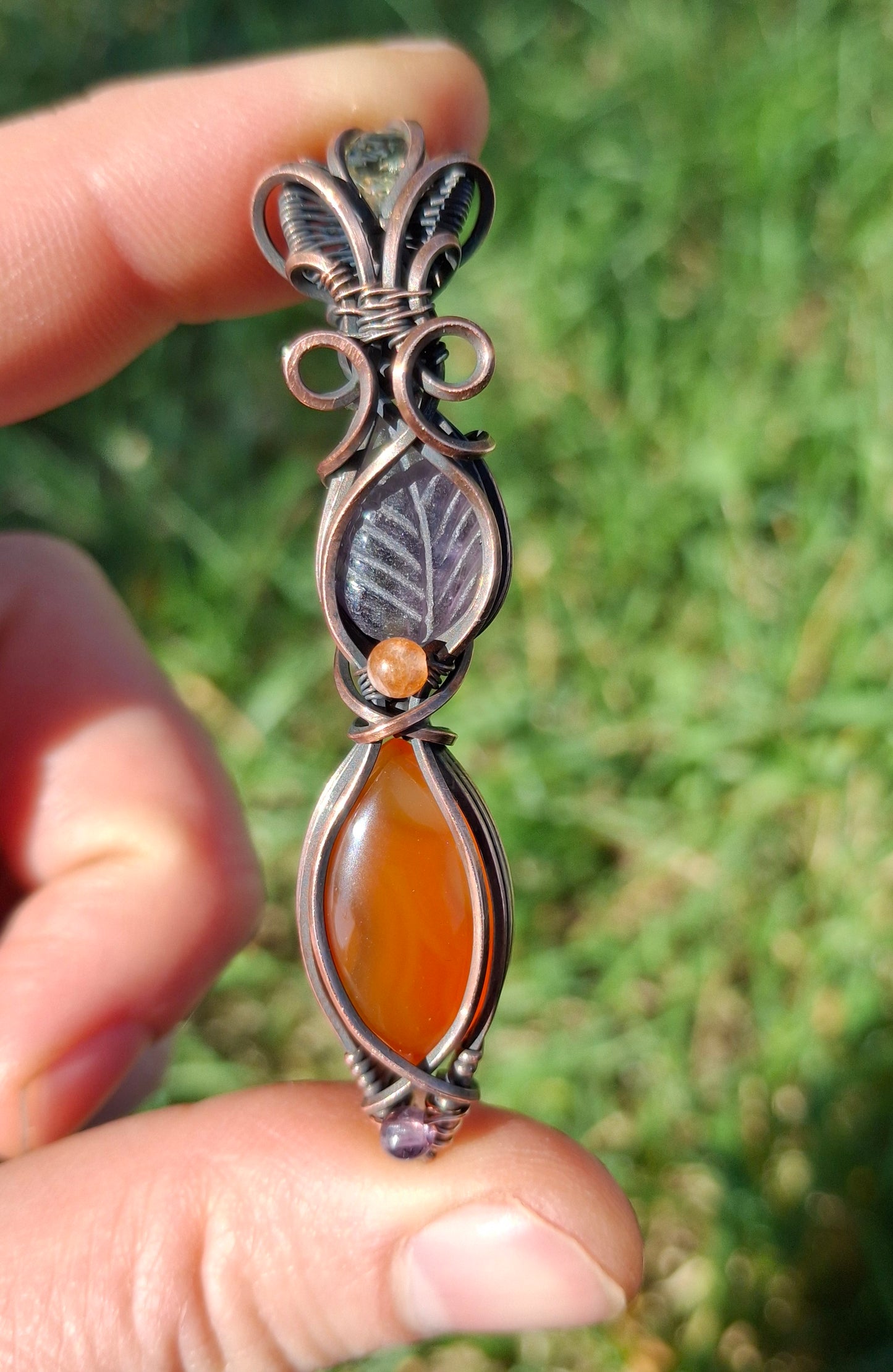 Flourite and carnelian