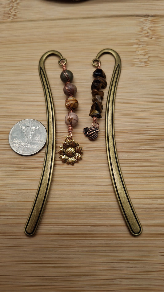 Brass colored bookmarks