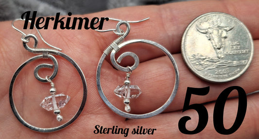 Herkimer earrings