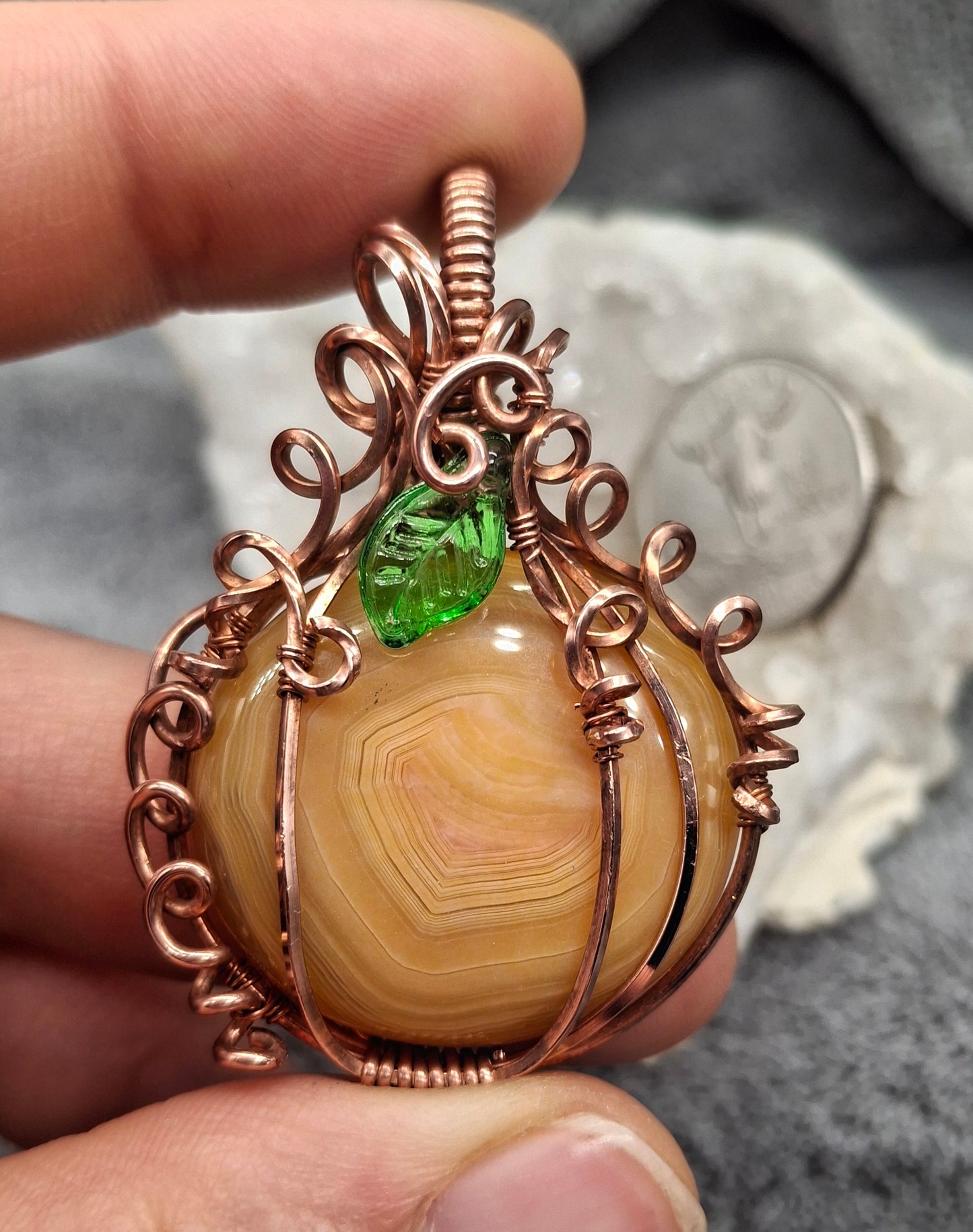 Orange agate pumpkin
