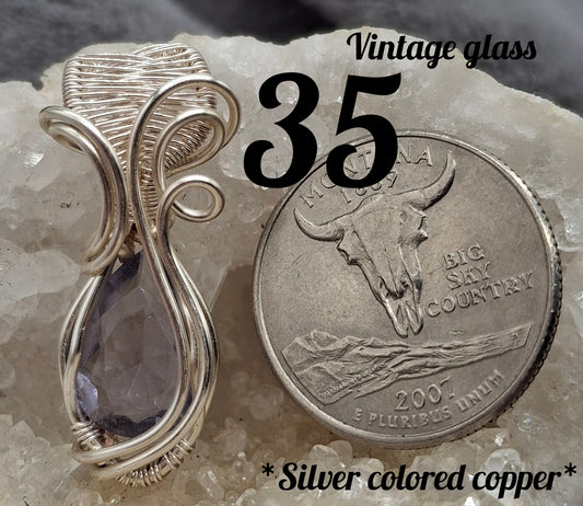 Purple vintage glass