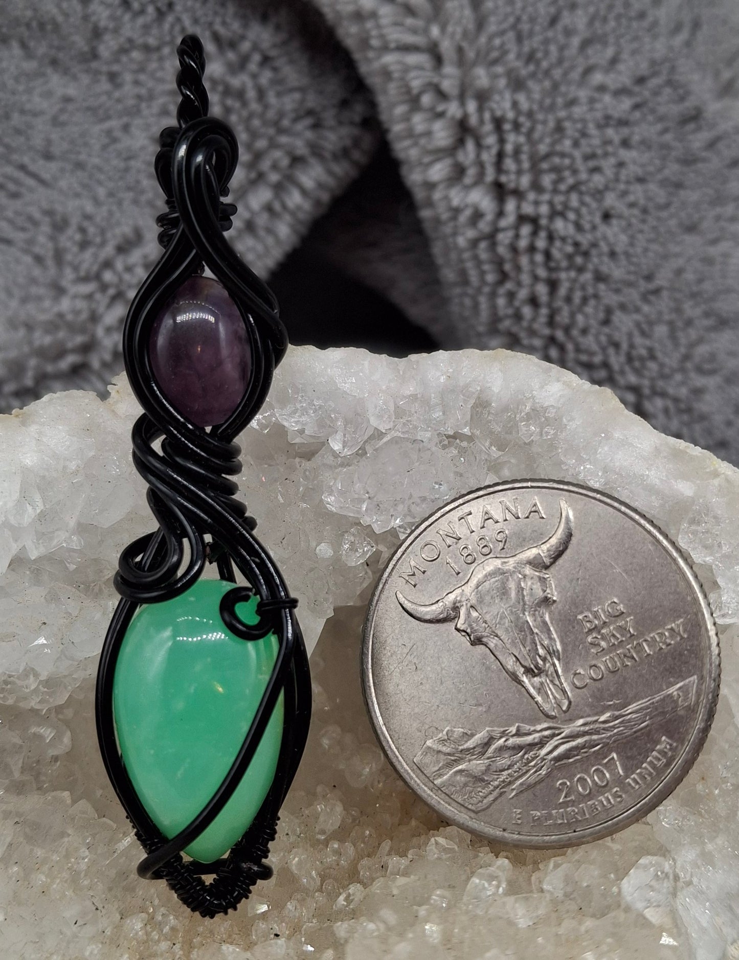 Amethyst and chrysoprase