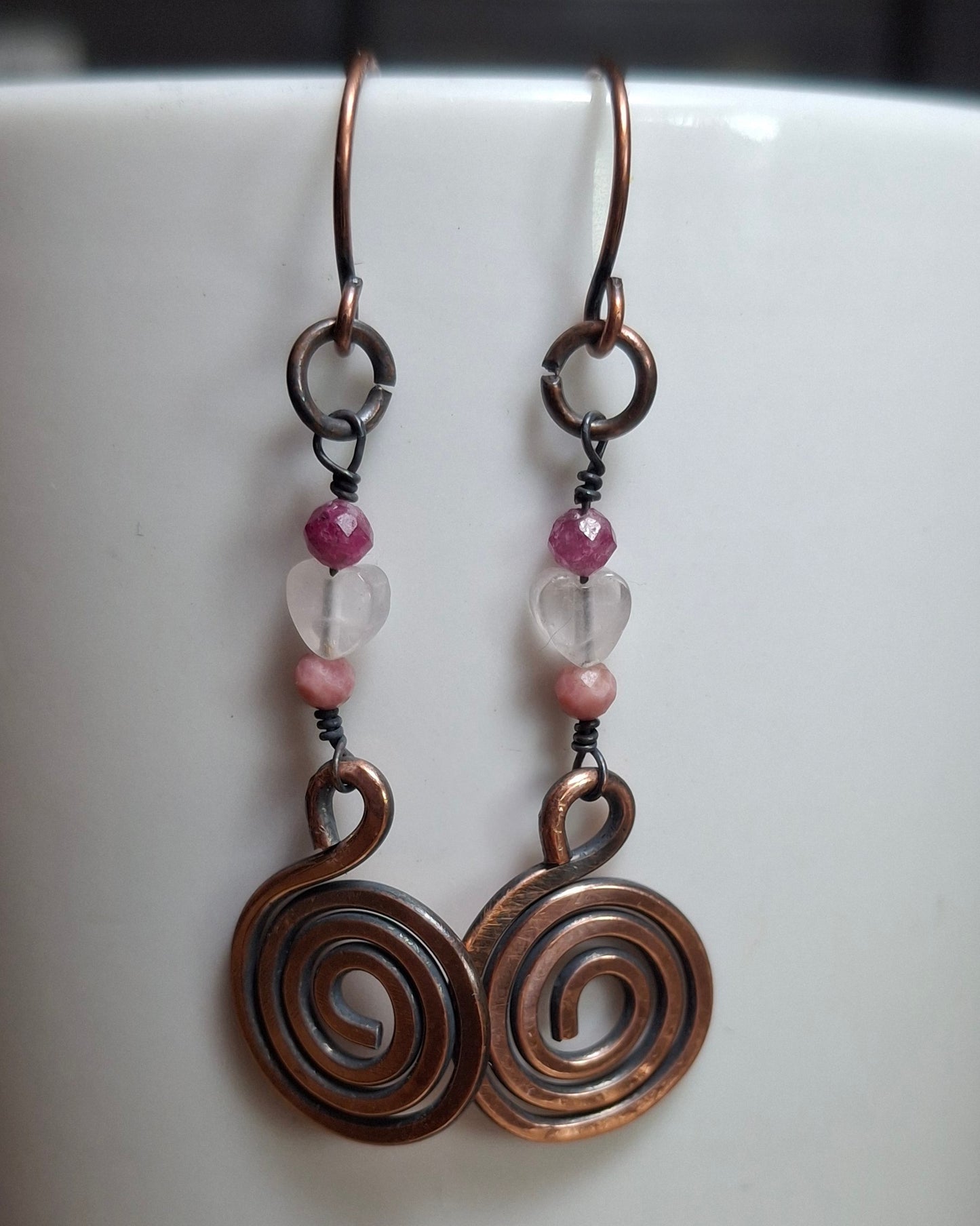 Ruby, rose quartz, pink tourmaline