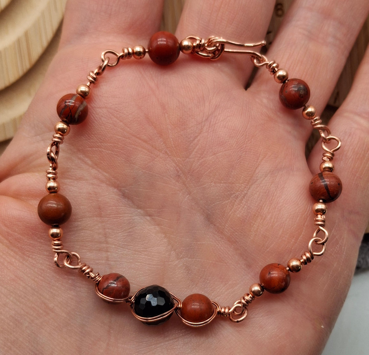 Red jasper and black tourmaline