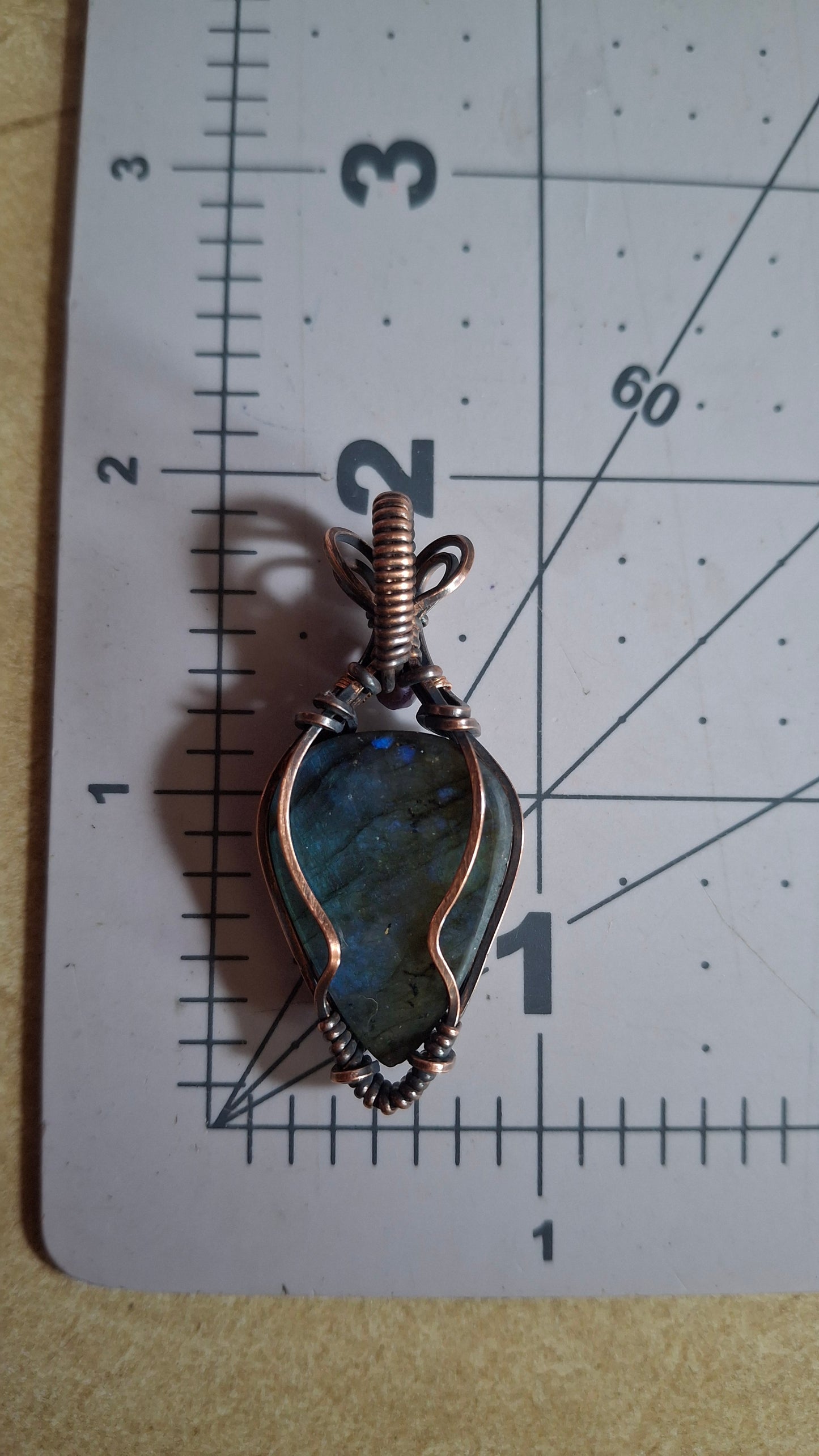 Labradorite with sugilite