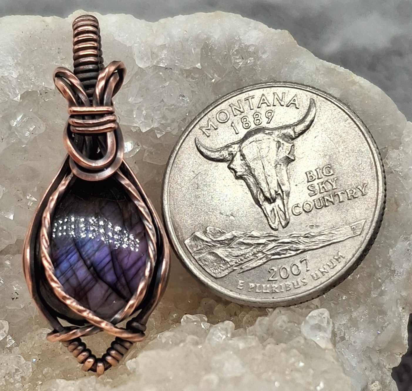 Purple flash labradorite