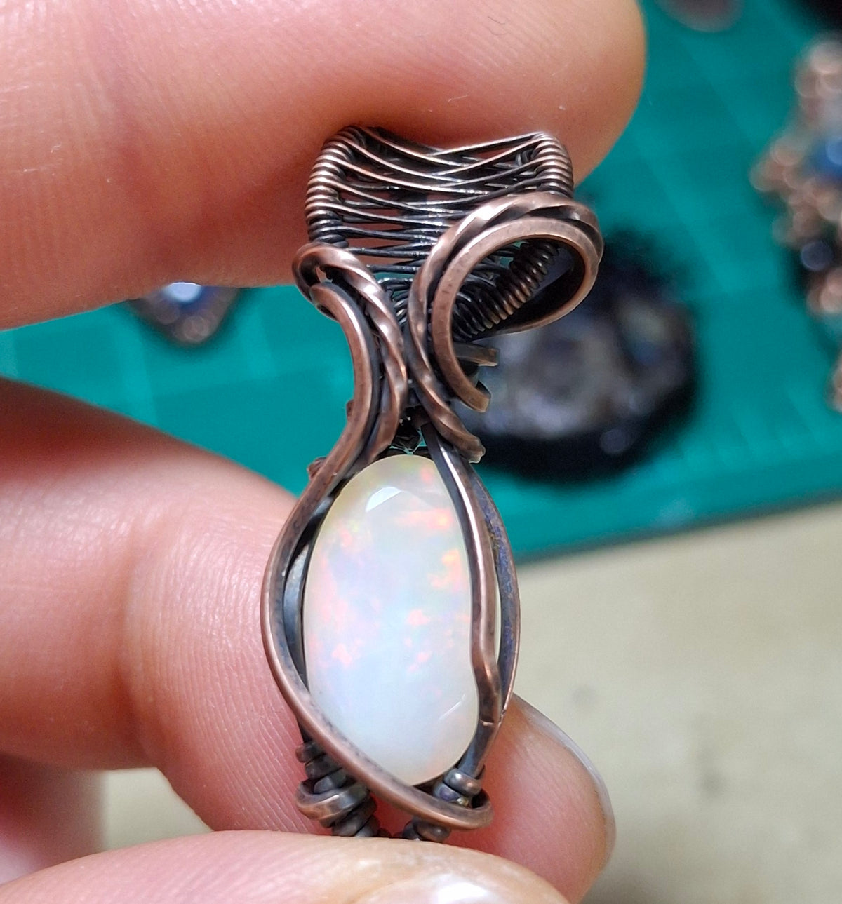 Opal in copper