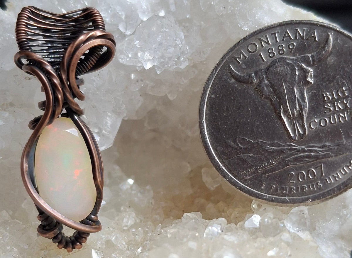 Opal in copper