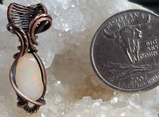 Opal in copper