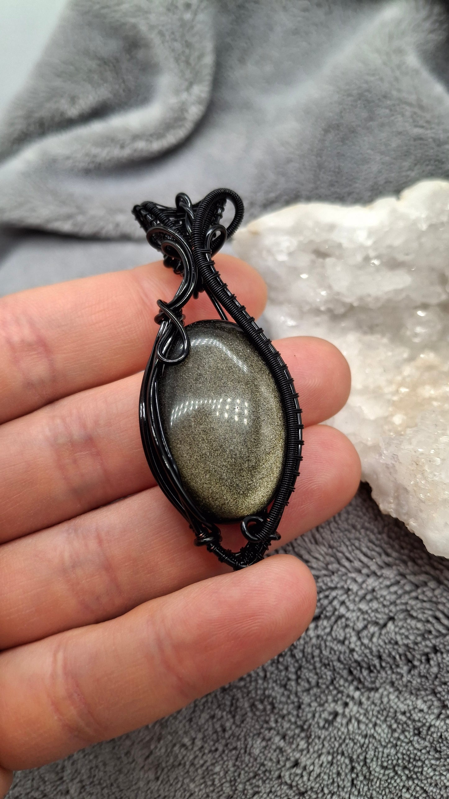 Gold sheen obsidian