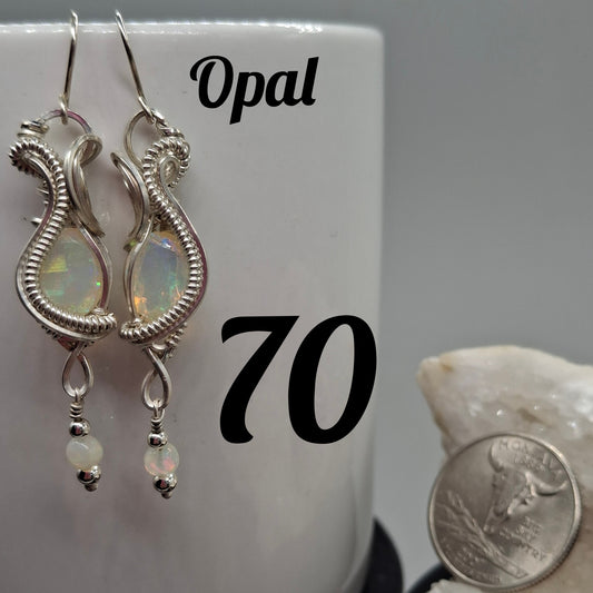 Opal earrings