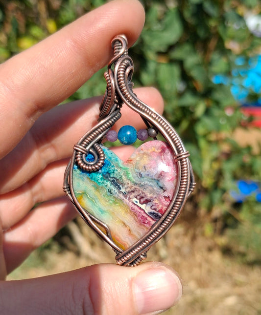 Dyed crazy lace agate