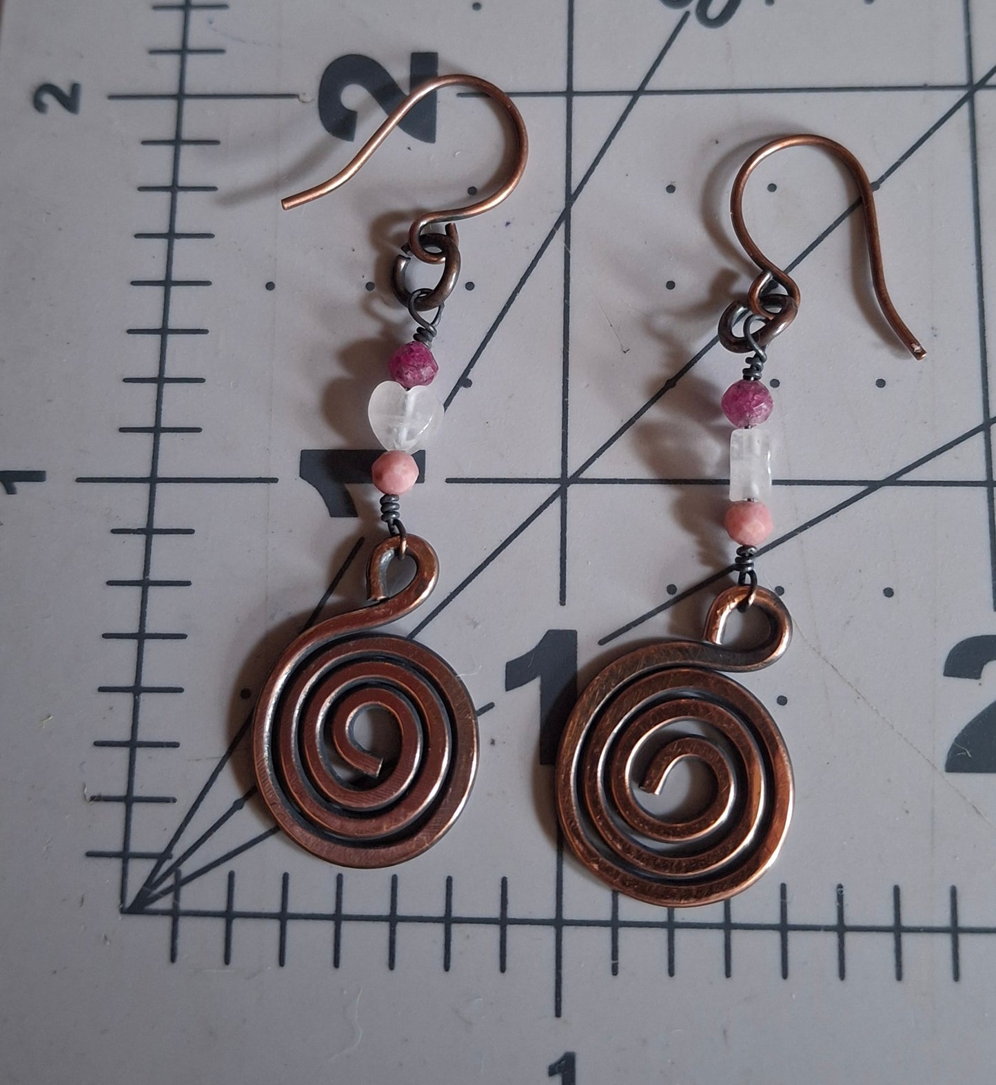Ruby, rose quartz, pink tourmaline