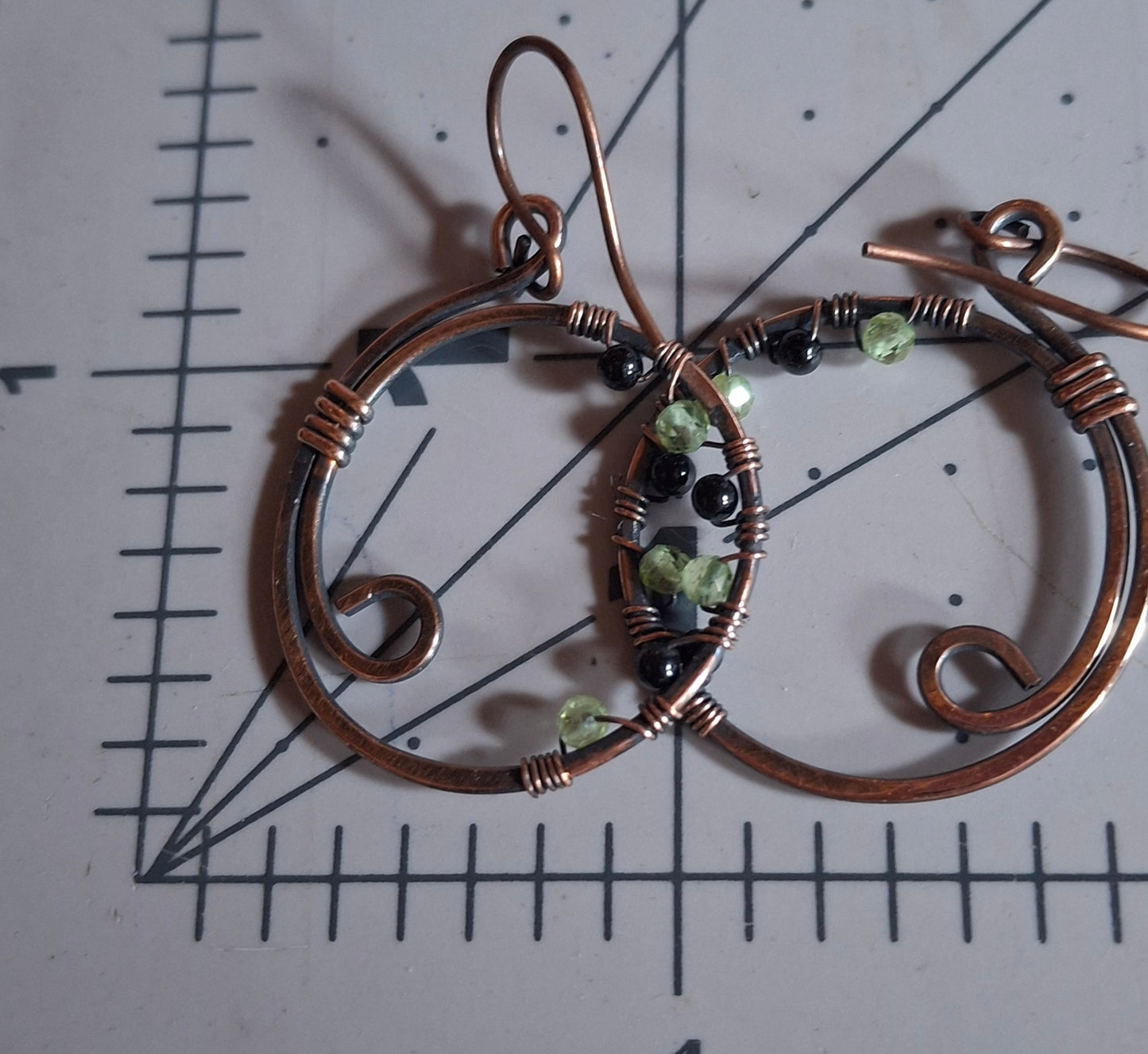 Peridot and black tourmaline