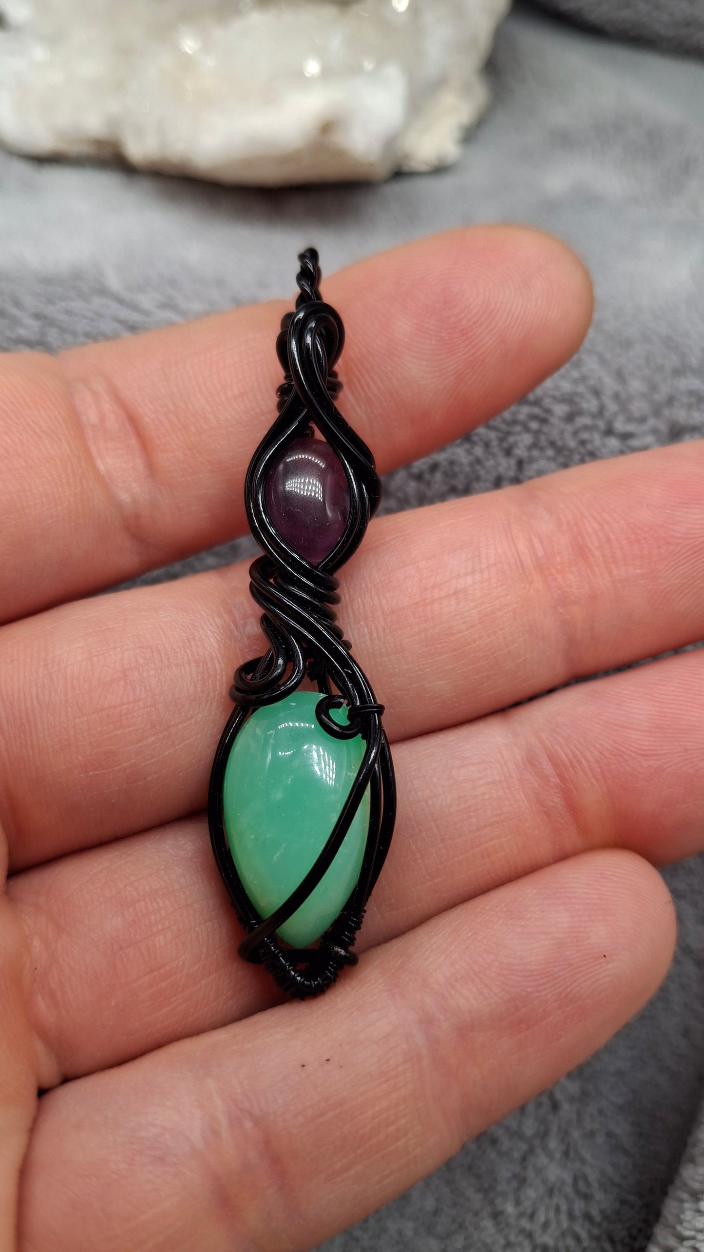 Amethyst and chrysoprase
