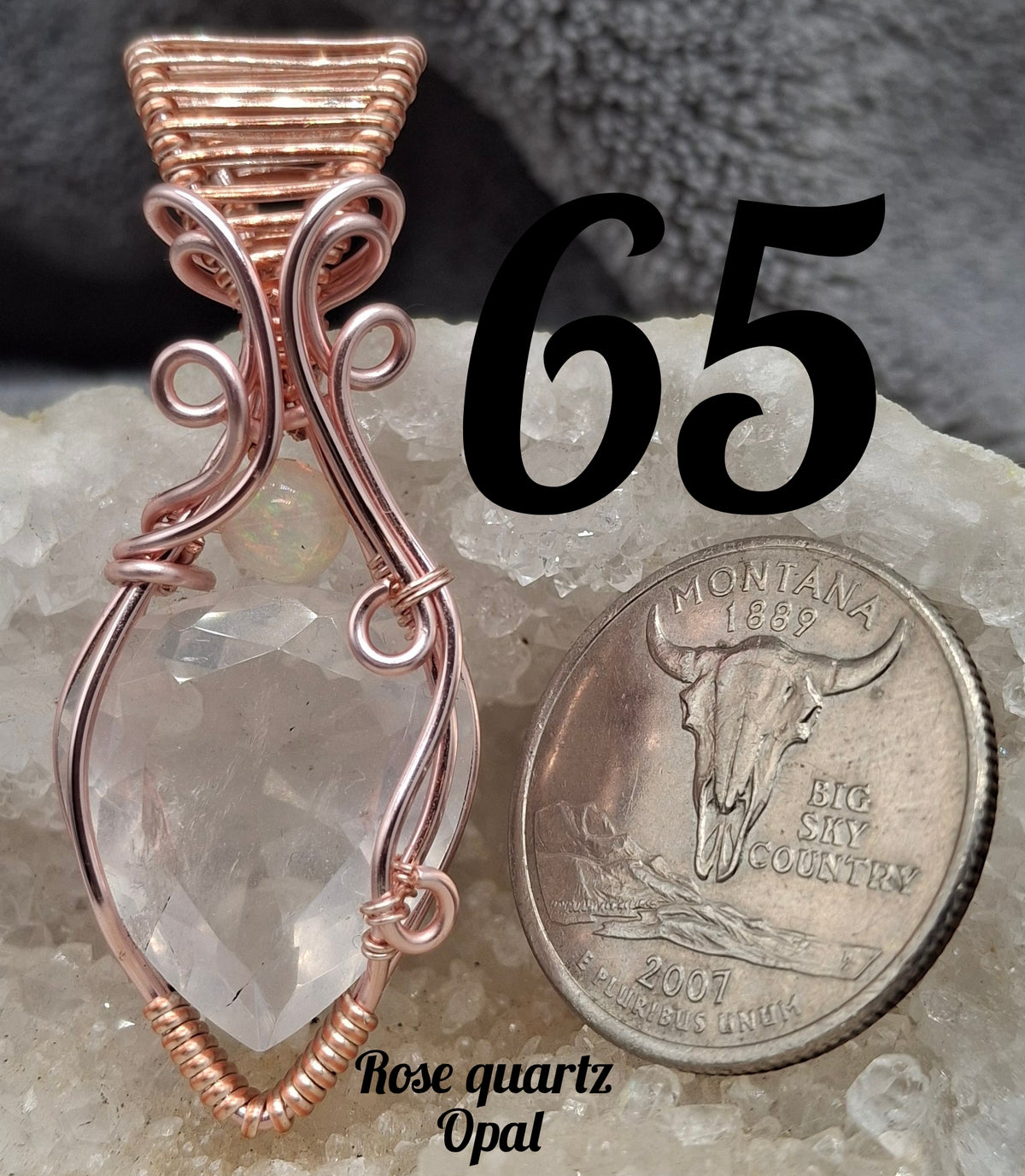 Rose quartz and Opal