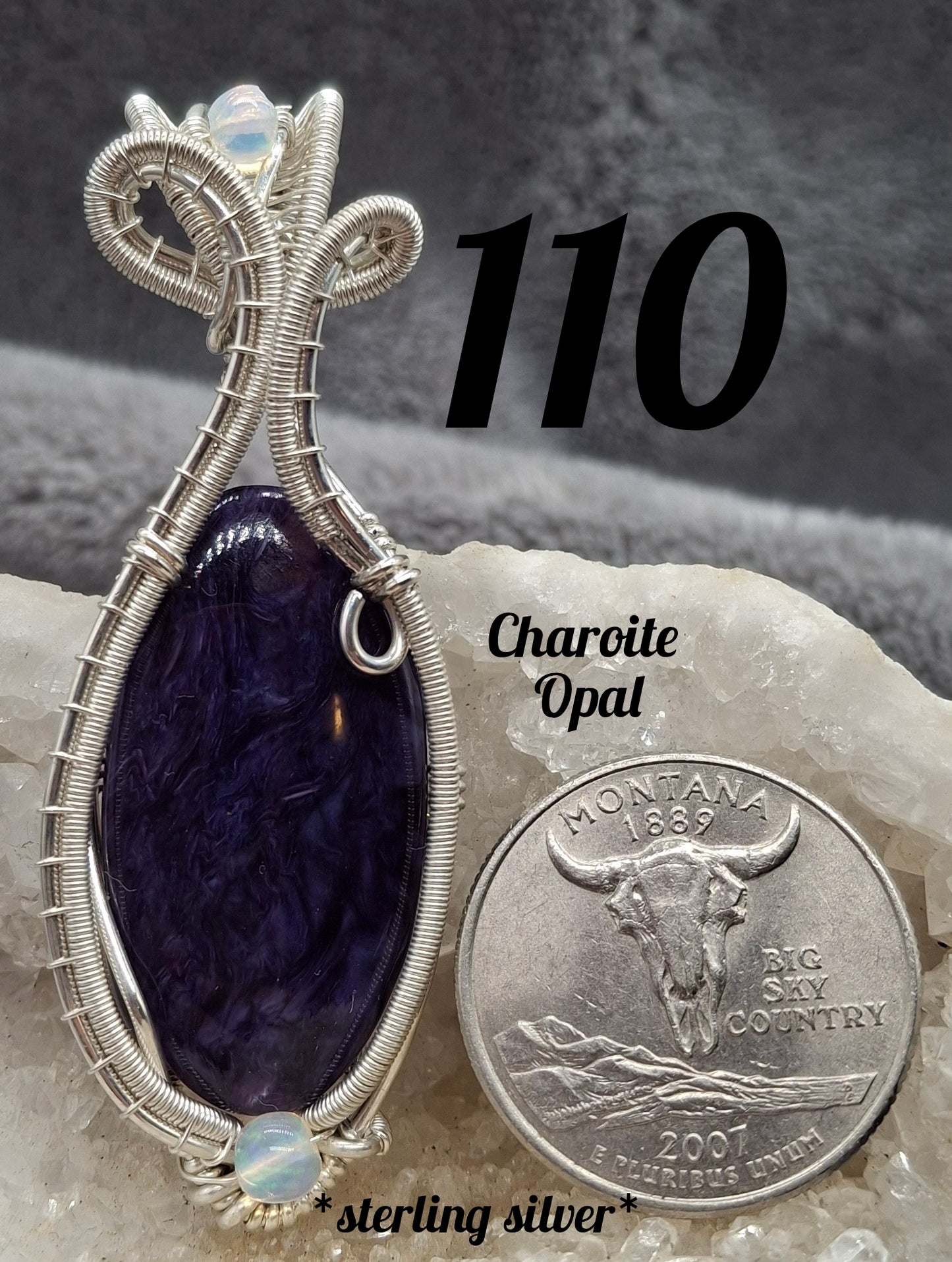 Charoite and opal