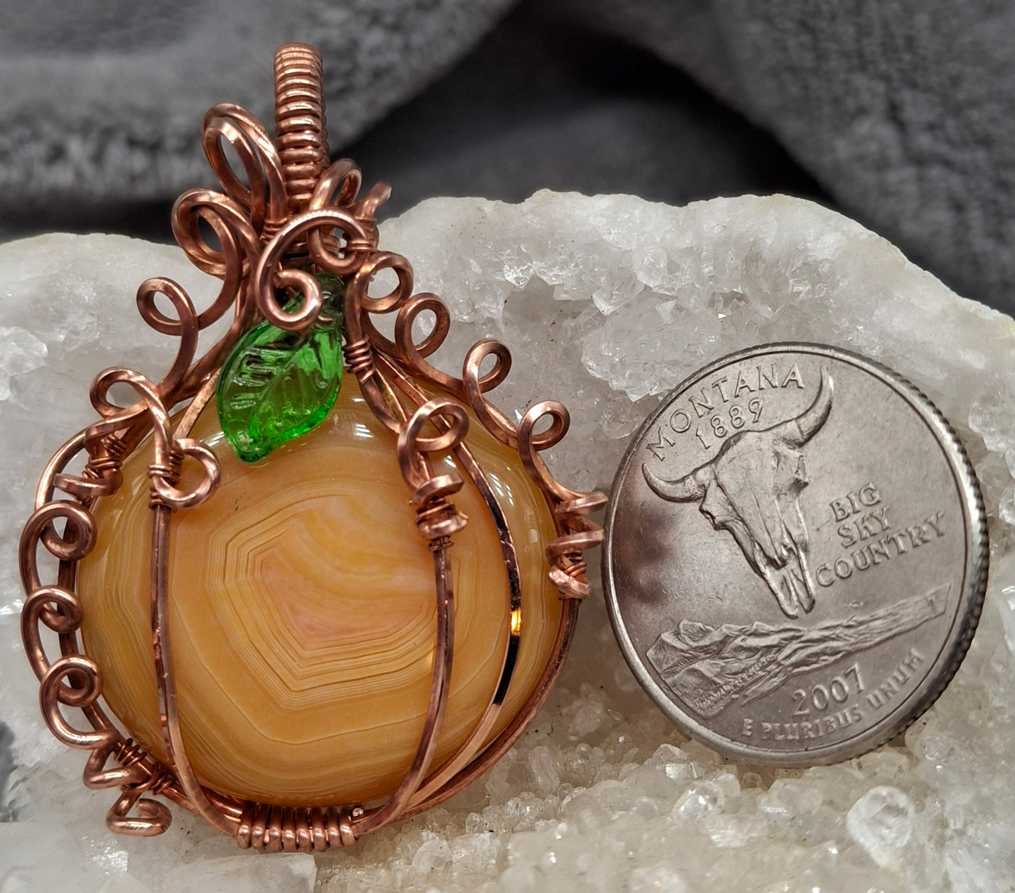 Orange agate pumpkin
