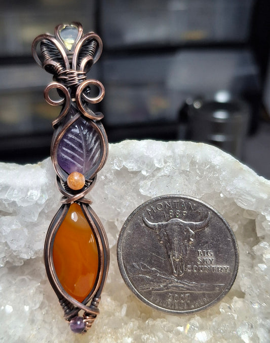 Flourite and carnelian