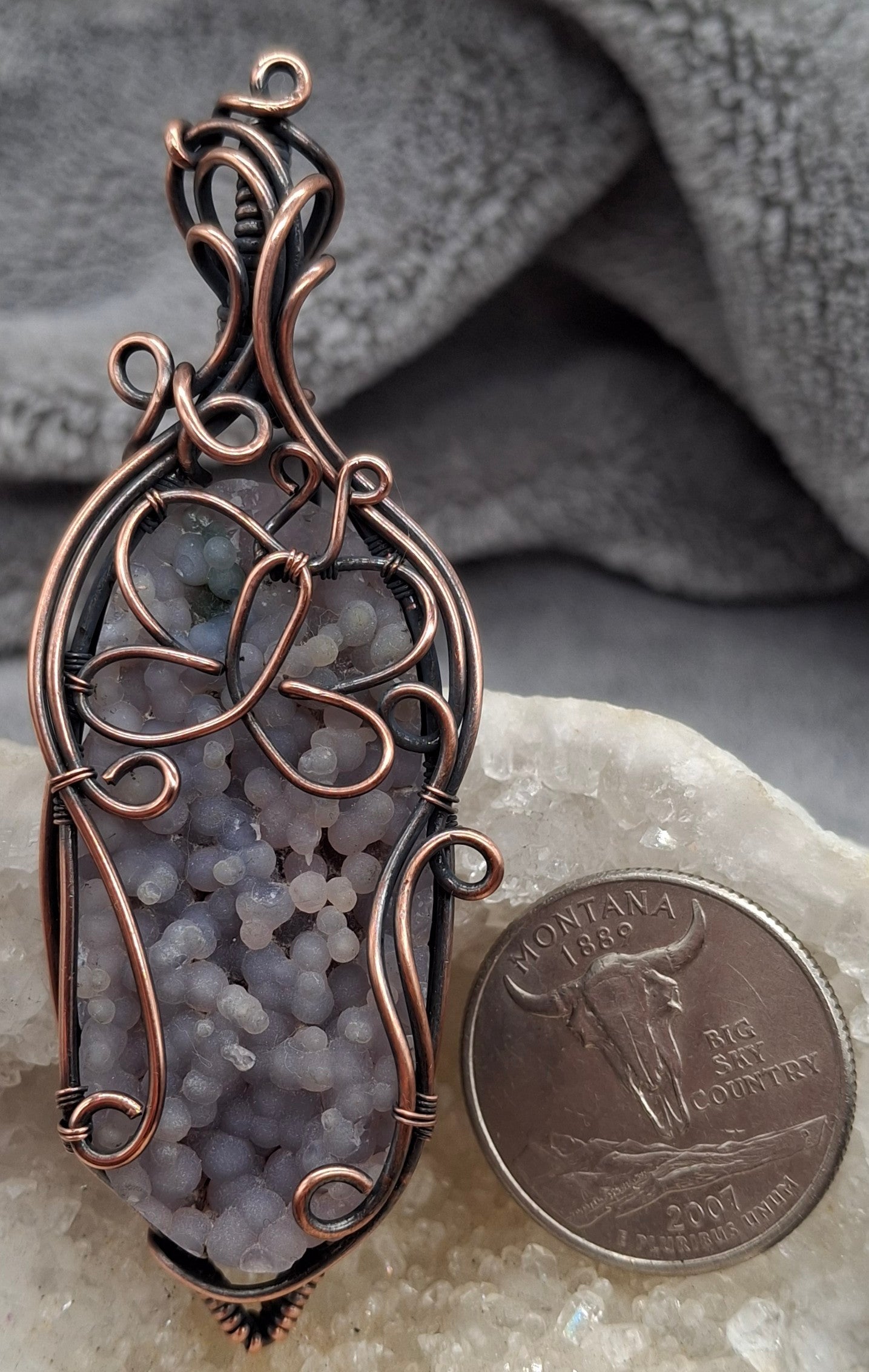 Grape agate butterfly